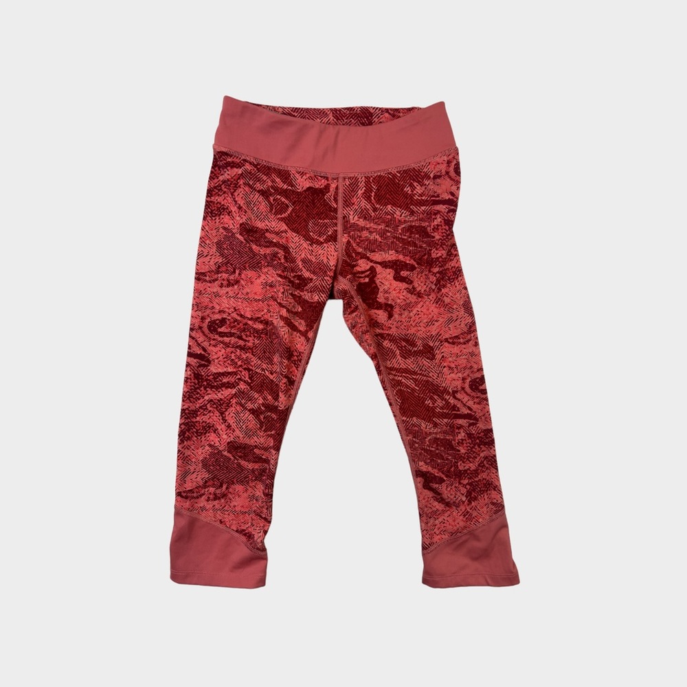 The North Face Womens Leggings Small Pulse Stretch Capri Rose Harris Camo Print